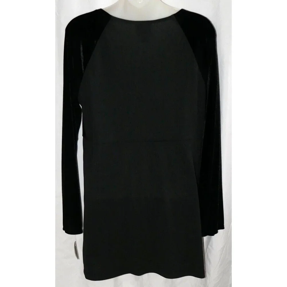 Rabbit Rabbit Rabbit Black Velvet Beaded Cardigan Top Size 12 - Picture 4 of 8